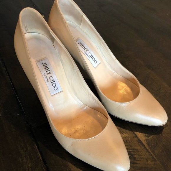Jimmy Choo Bridget Pumps Heels Nude 38.5